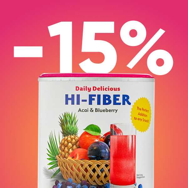 -15% на Daily Delicious Hi-Fiber Acai & Blueberry
